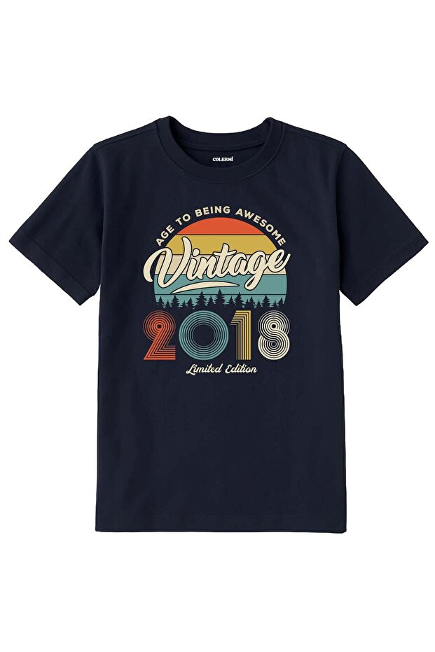Vintage Kids' T-Shirt – 2018 Birth Year Design