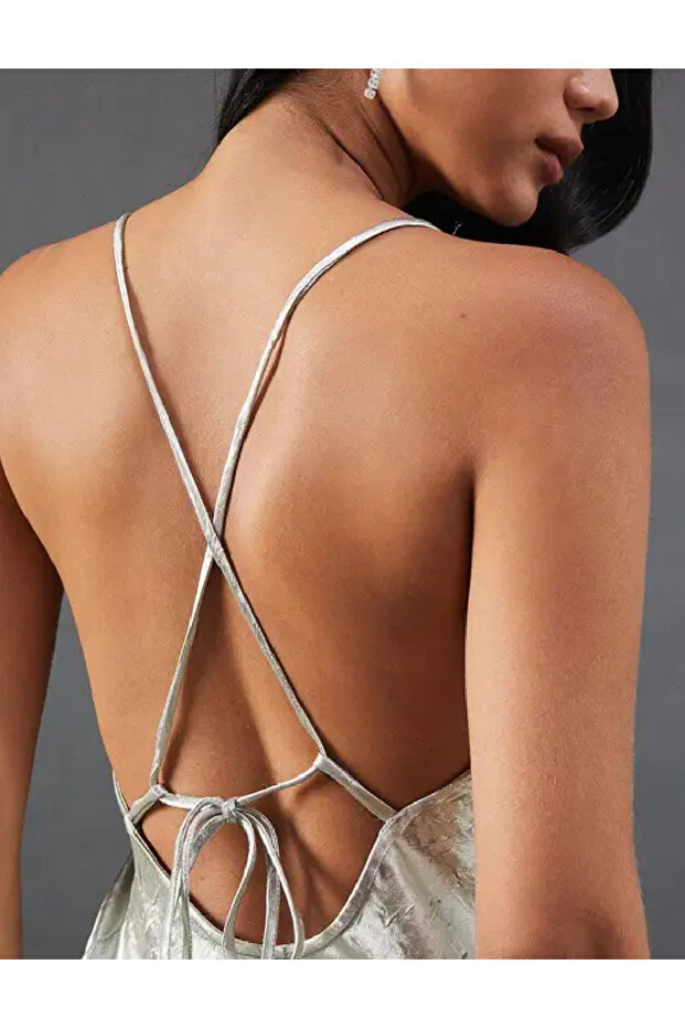 Rochie lunga, Argintiu - 2
