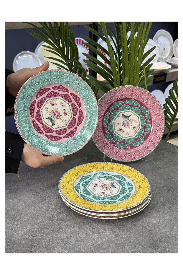 Qush Series 6-Piece Porcelain Cake Plate