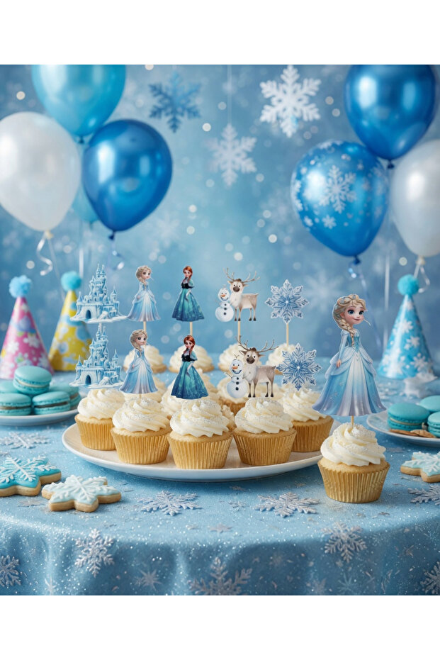 Frozen Snow Princess Toothpick Set of 10 Cake Cupcake Party Decoration