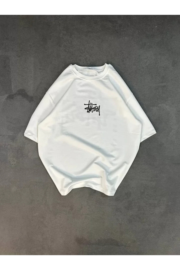 Unisex Crew Neck Printed Oversize Tshirt
