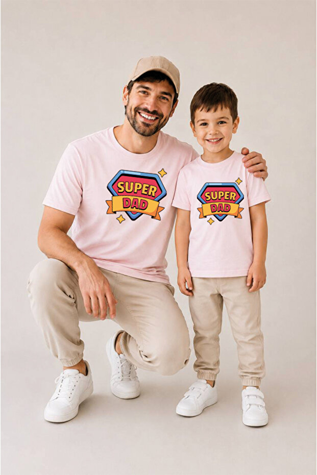 Father Son Combination Sold as a Single Item 100% Cotton Oversize T-Shirt Father's Day Gift