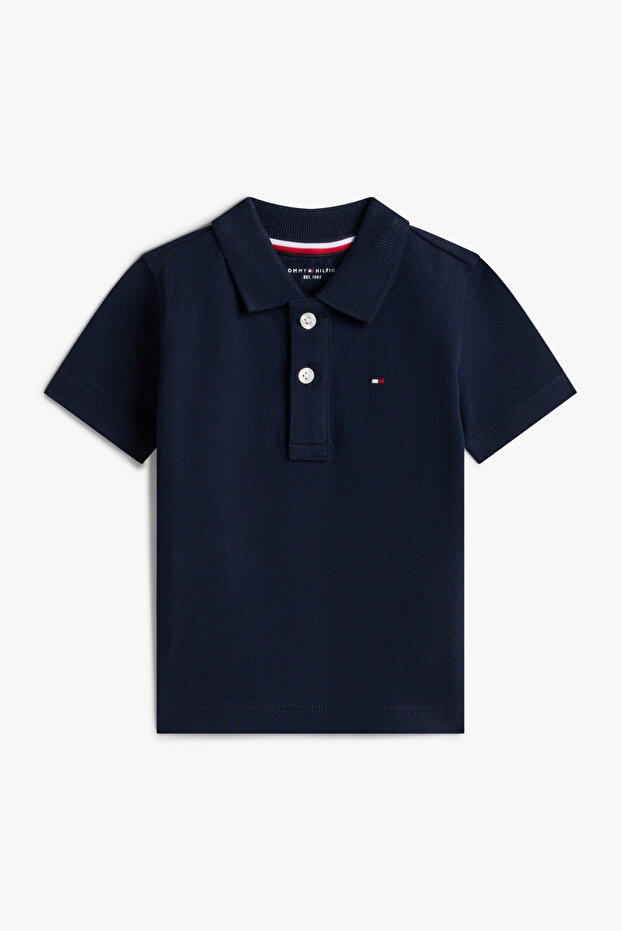 Newborn Essential Navy Blue Polo Collar T-Shirt