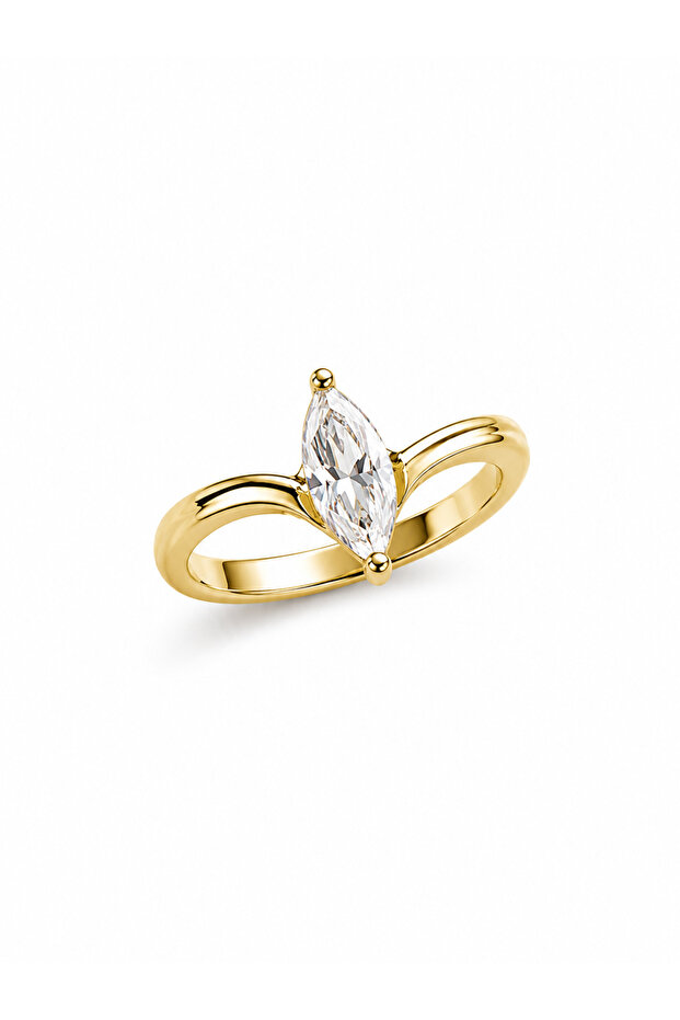 Steel Single Stone Pinky Ring (Adjustable)
