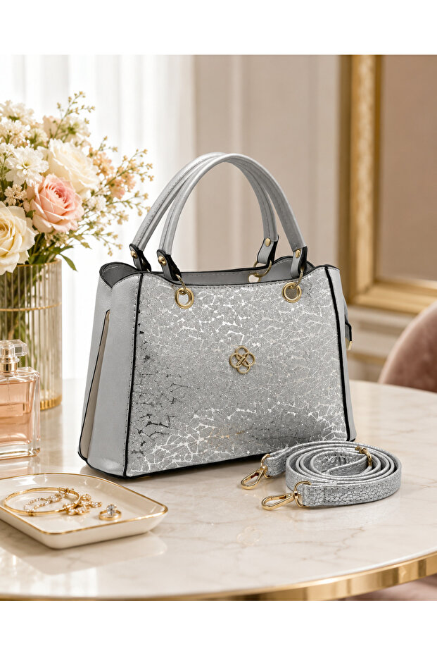 Nighttime Sparkle Women's Hand and Shoulder Bag Sparkle Patterned Daily Bag