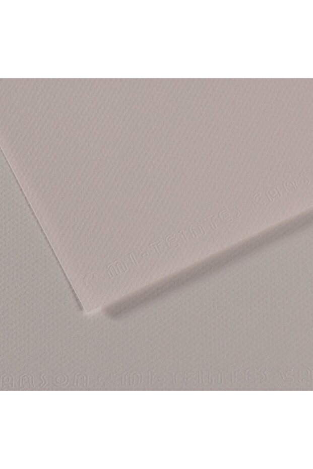 Mi-Teintes Textured Background Cardboard 160 Gr 50X65 cm Pack of 10 Moon Gray 186