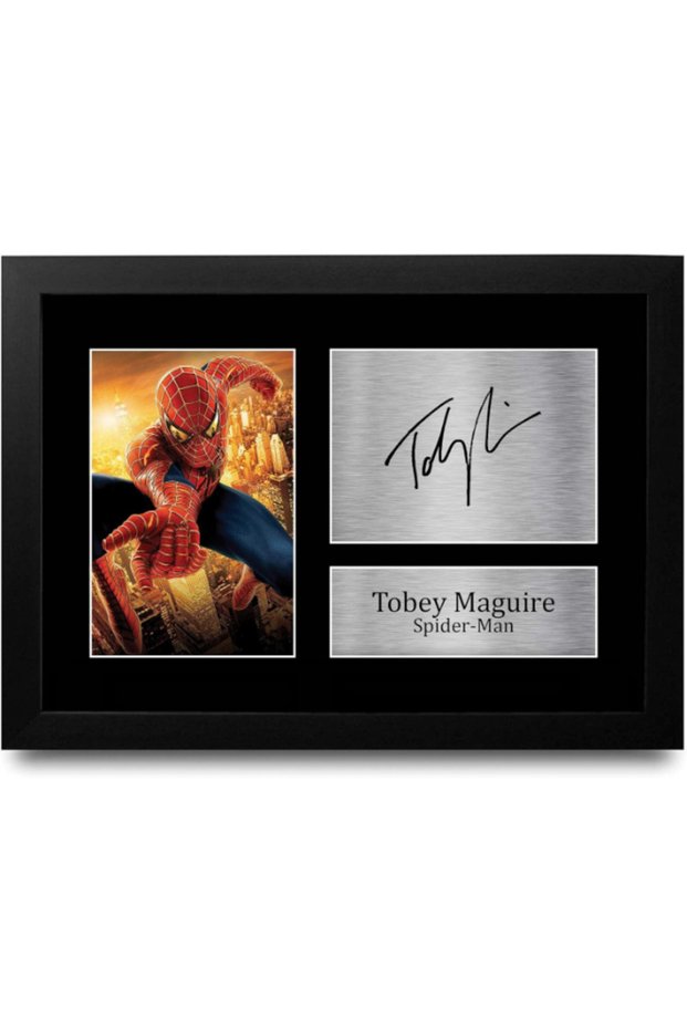 FR A4 Tobey Maguire Spider-Man Gifts Printed Signed Autograph Picture for Movie Memorabilia Fans - A4 Framed