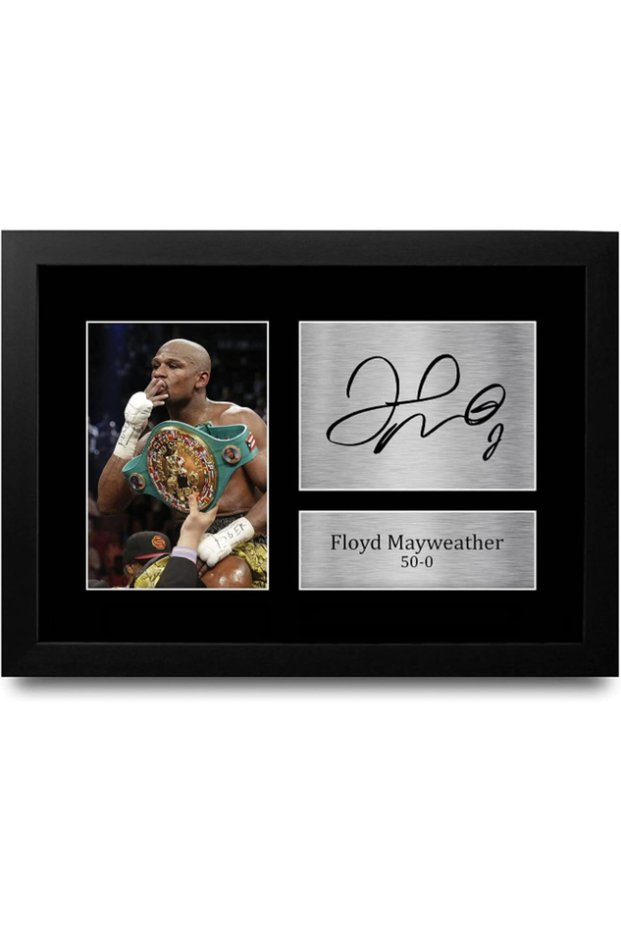 FR Floyd Mayweather Gift Signed FRAMED A4 Printed Autograph Boxing Gifts Print Photo Picture Display
