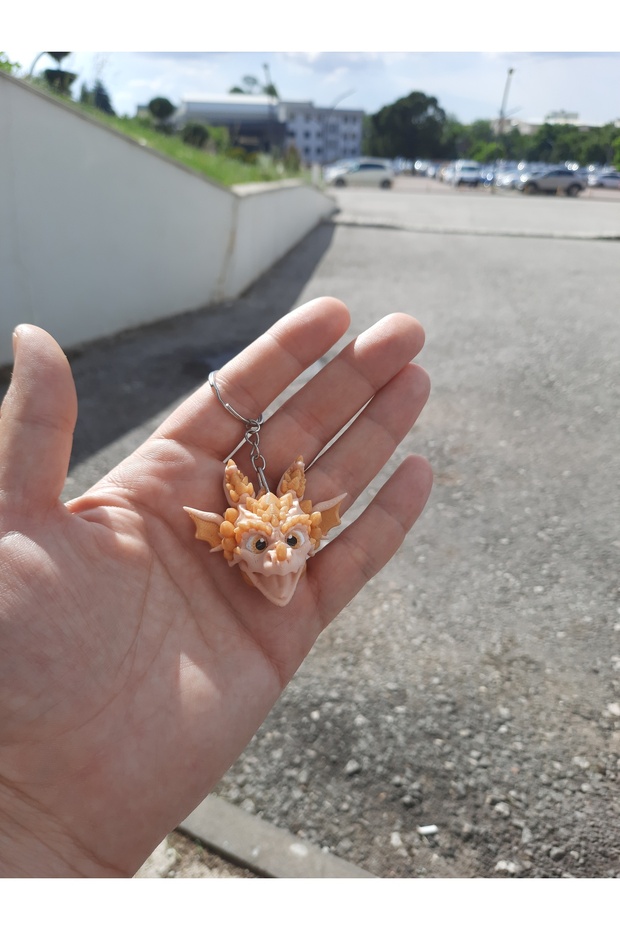 3D Sevimli Ejder anahtarlık