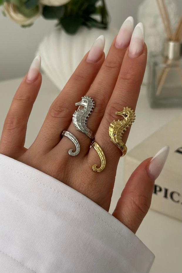 Sea Horse Ring (Silver)