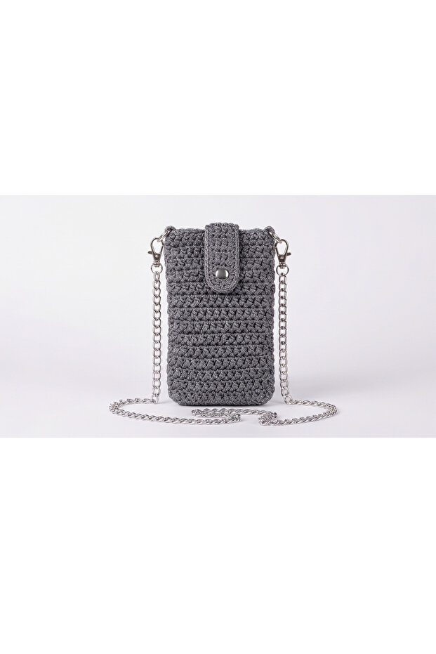 Handmade Phone Bag Knitting Macrame Yarn