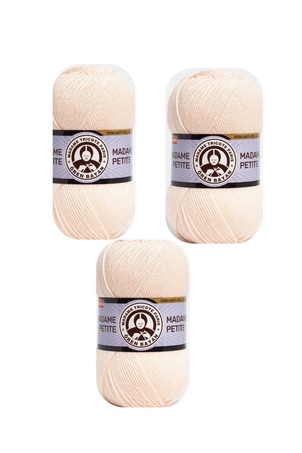 Madame Petite Yavruağzı Hand Knitting Yarn (3 Pieces) - Color: 095