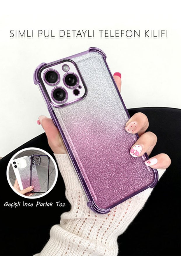 iPhone 15 Pro Compatible Glitter Powder Case Anti-Fall Silicone Phone Case