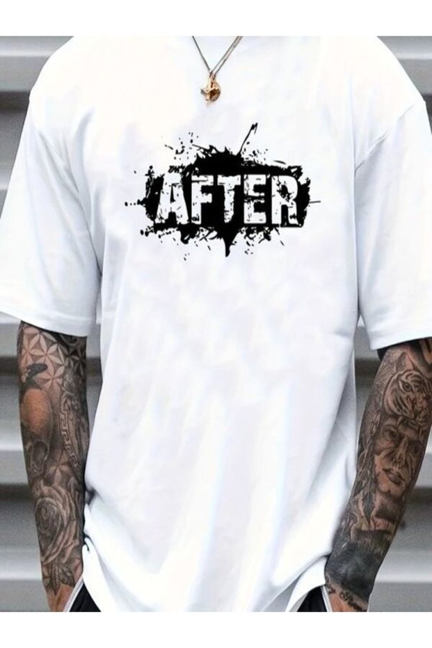 Oversized Printed white t-shirt