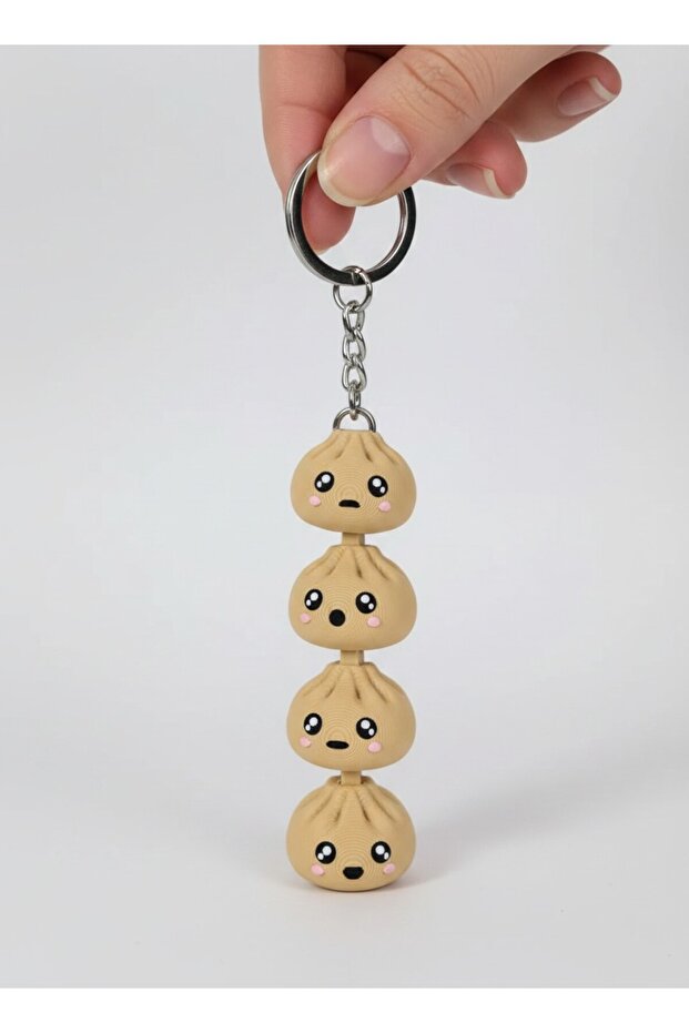 Cute Dumplings Figured Movable Keychain