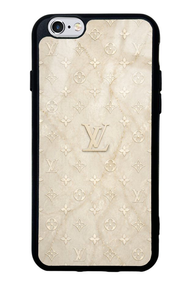 iPhone 6S Cream Gold Lv Design Glossy Phone Case