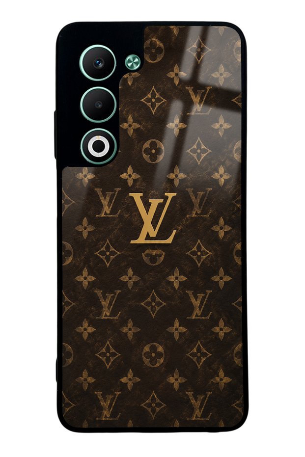 Oppo A5 5g Brown Gold Lv Design Glossy Phone Case