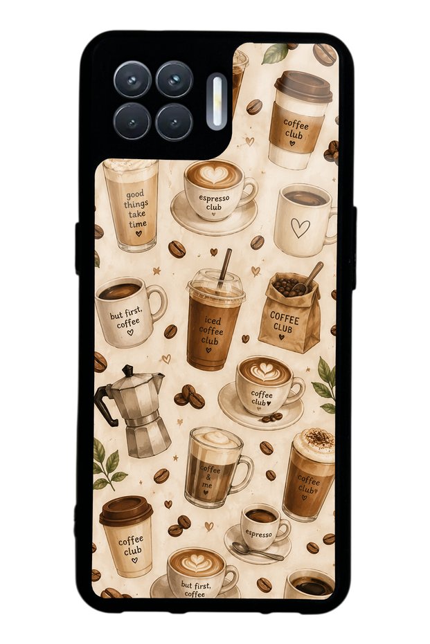 Oppo Reno 4 Lite Coffee Club Design Glossy Phone Case