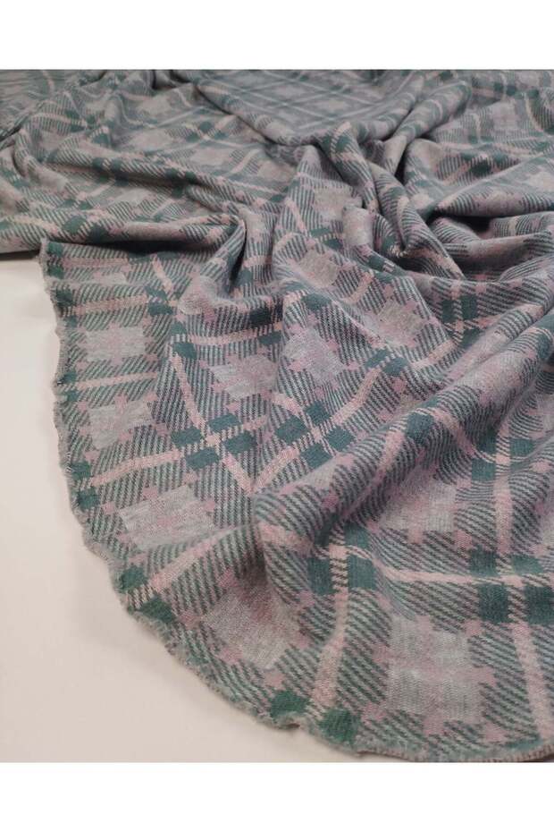 Gray Pink Dark Green Jacquard Interlock Fabric Soft and Stretchy Cardigan & Sweater Fabric Width: 140cm