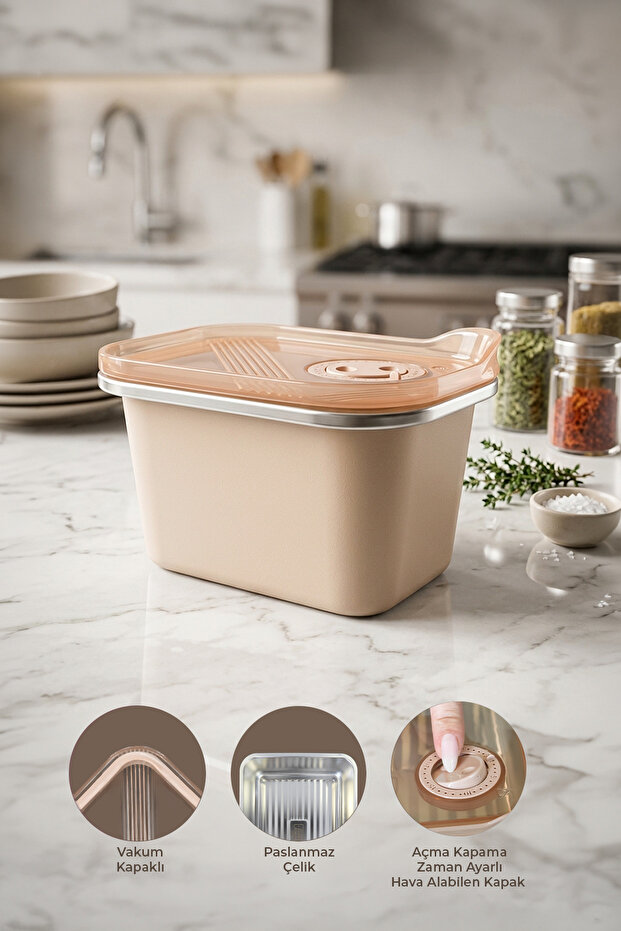 Stainless Steel Vacuum Storage Container, Oven and Cake Container for Breakfast 500 ml