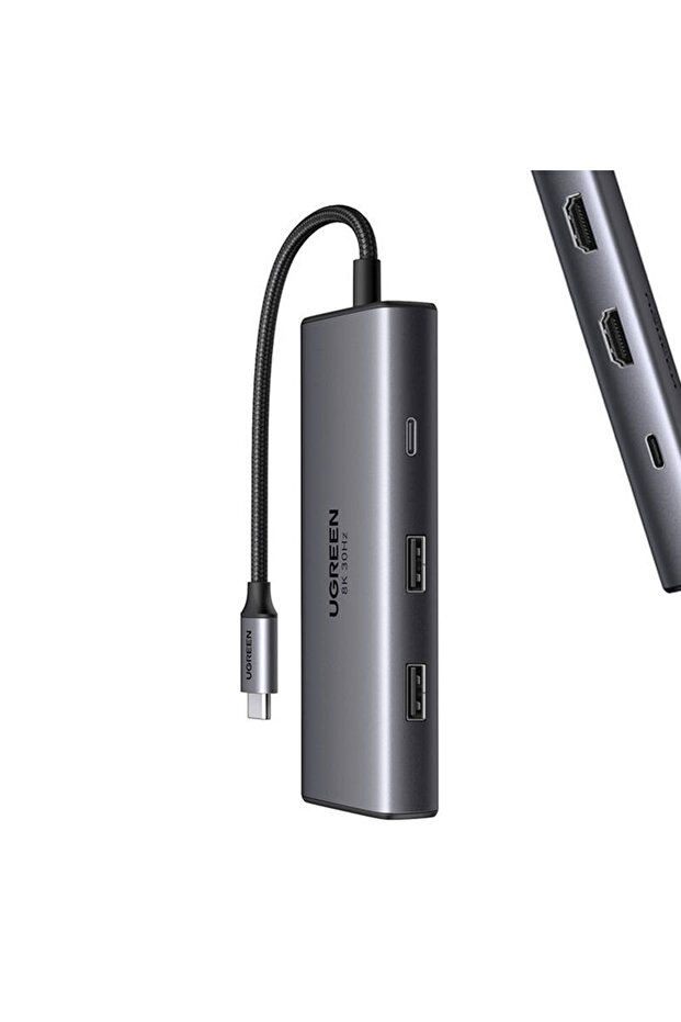 CM498 6-in-1 Adapter USB Hub to 2x USB-A 3.0, USB-C 3.0, 2xHDMI, PD