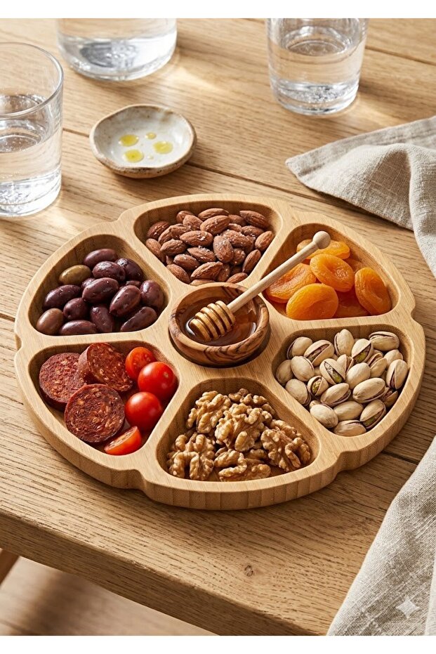 Pincho Mini - وعاء الوجبات الخفيفة الدوار مع أقسام