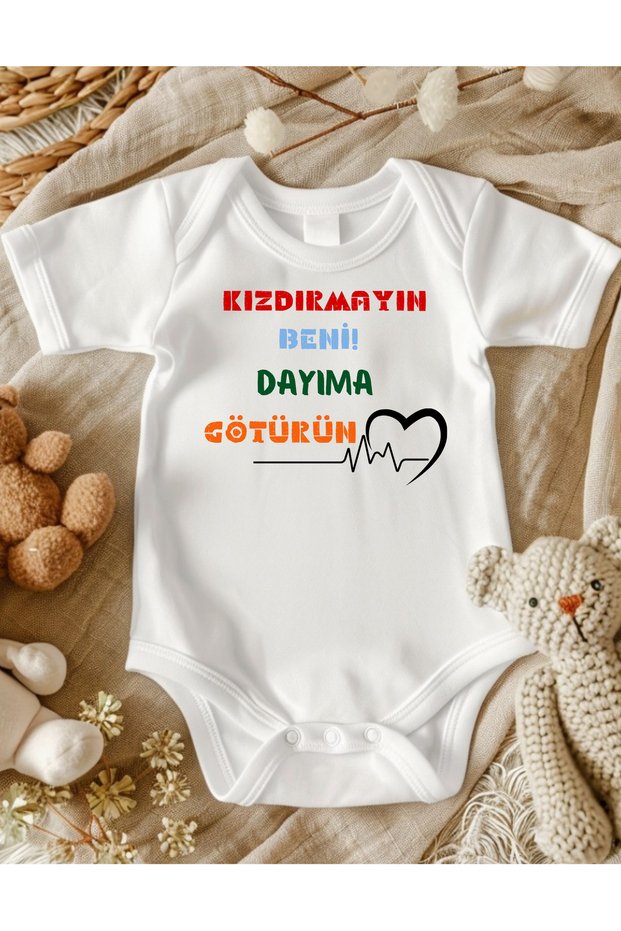 Dayı Written Baby Bodysuit 100% Cotton 780