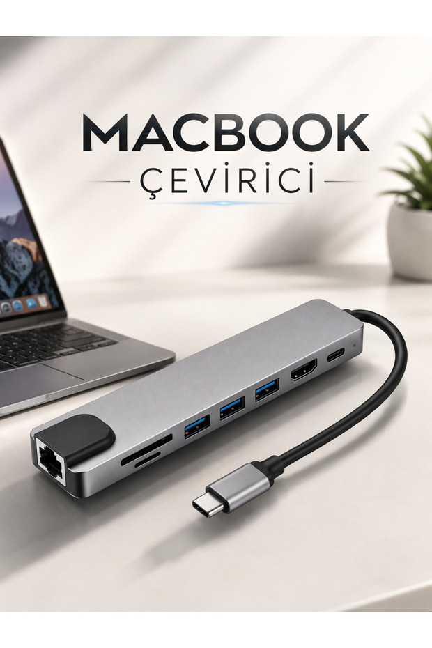 محول بريميوم ماك بوك 3 في 1 من النوع سي إلى HDMI USB 3.0