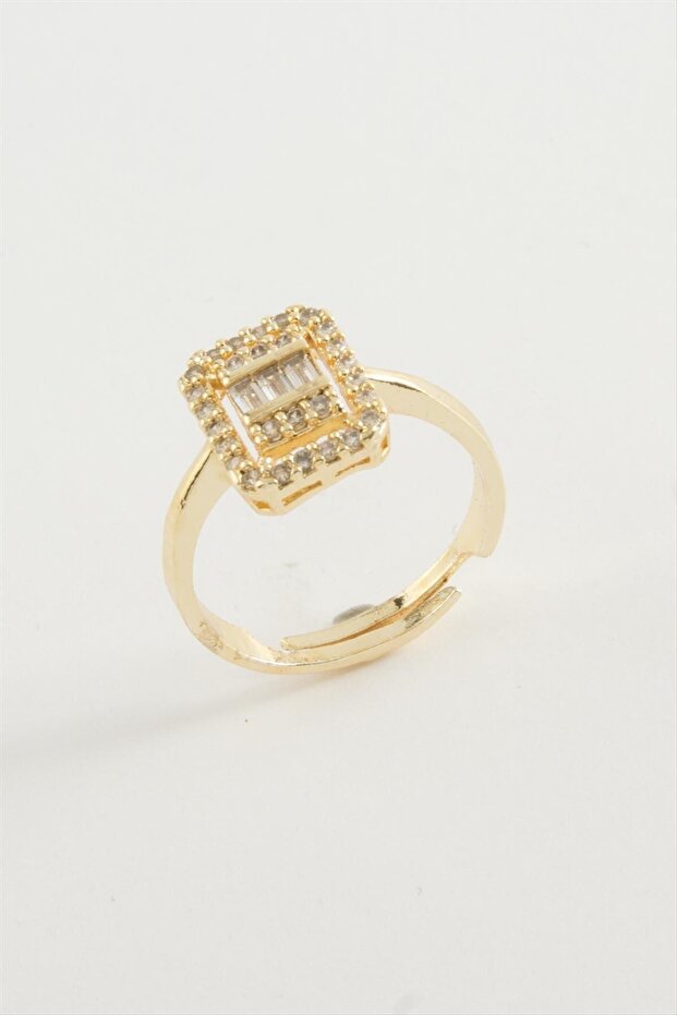 خاتم SPT-GLD (223858) مرصع بالأحجار - أصفر