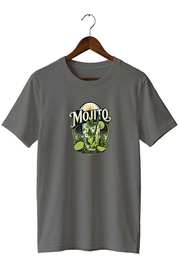 Mojito Cocktail Unisex Cocktail Printed Regular Fit Crew Neck T-Shirt