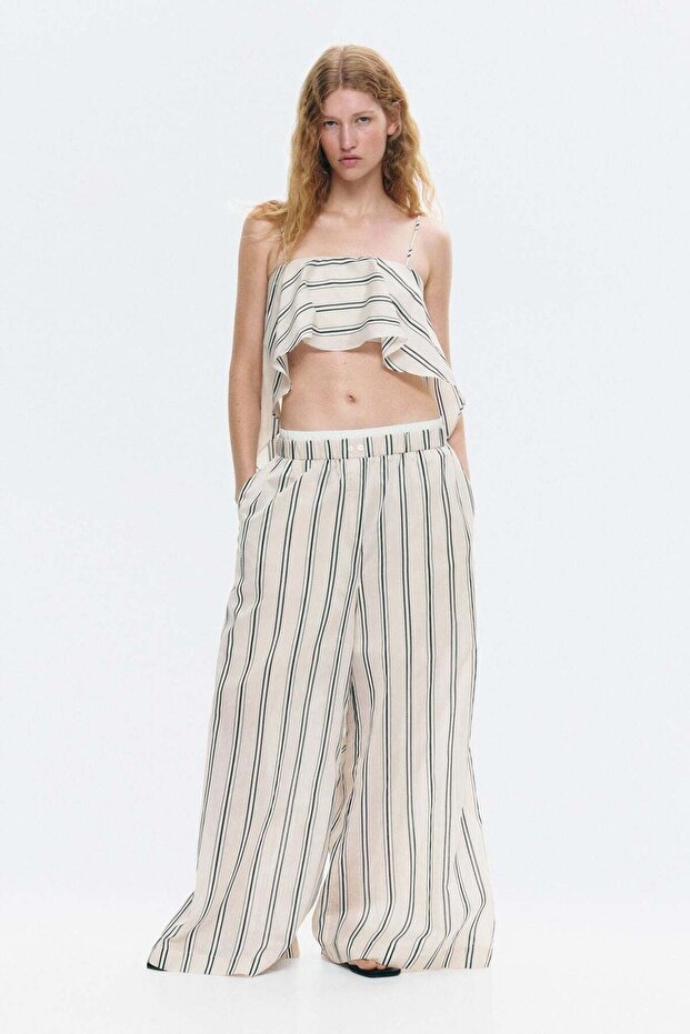 Double-waistband pull-on trousers