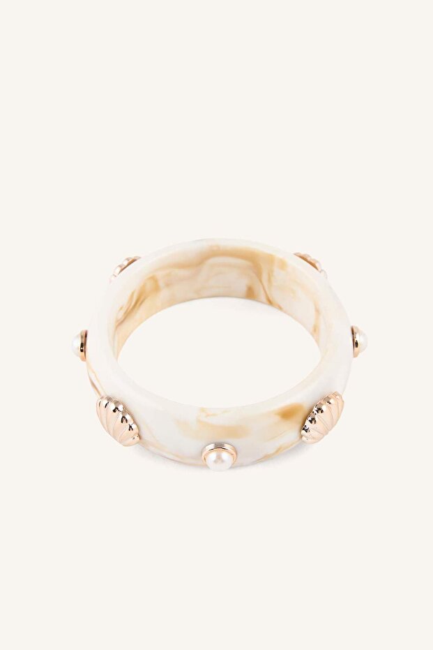 Women's Sea-Themed Marble-Look White Bracelet H9116Axns