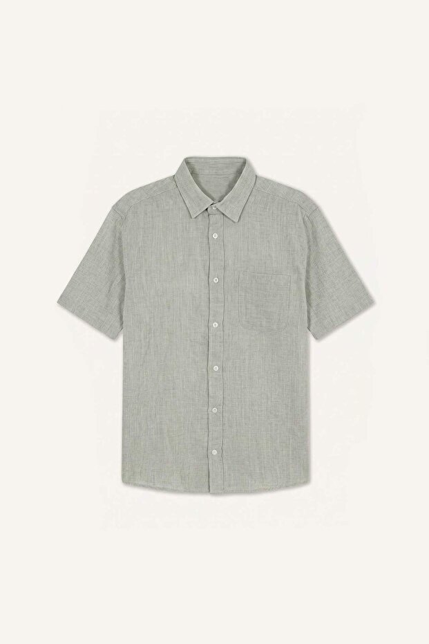 100% Cotton Regular Fit Polo Collar Long Sleeve Shirt I1559Ax26Sm