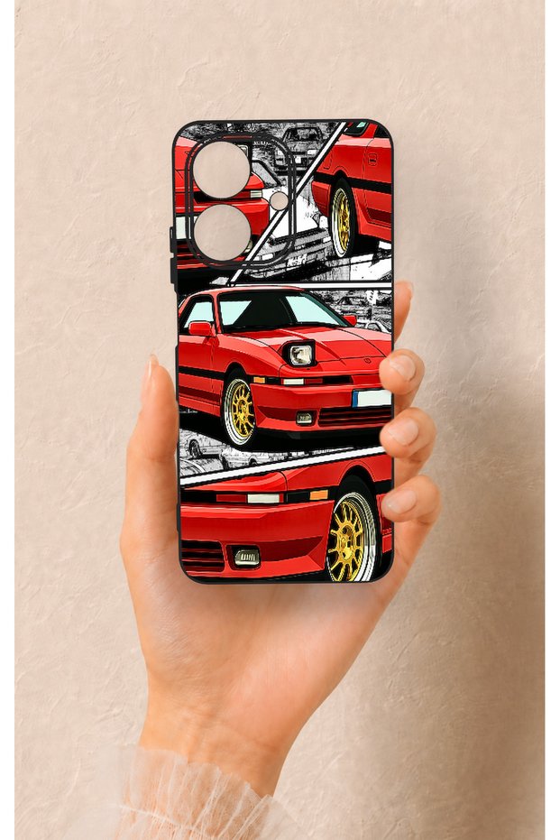 Realme Note 60 Compatible Red Supra Patterned Silicone Case