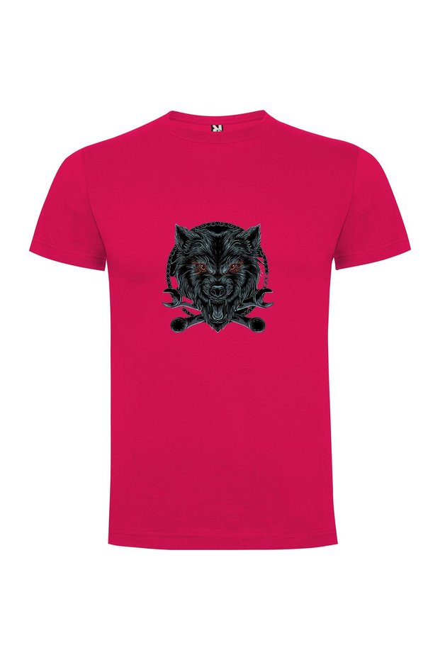 Crimson Hell Wolf Design Tshirt
