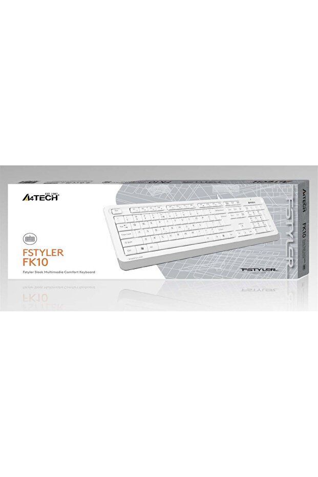 لوحة مفاتيح Fk10 Q Usb Fsytyler White Tr Fn-Mmedya