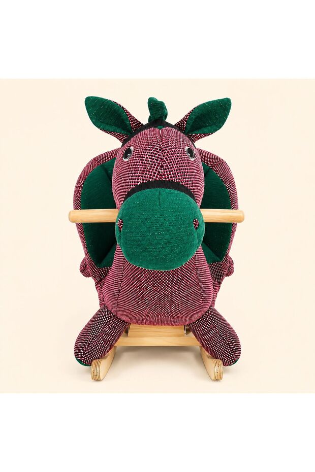 Rocking, Riding and Jumping Plush Horse Figure Toy (100% Solid Balance Toy)