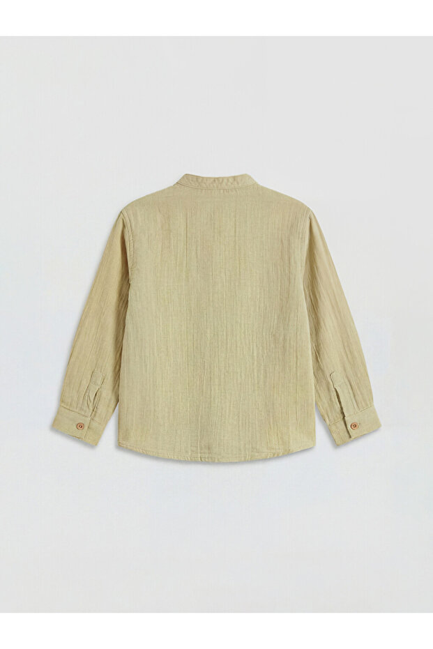 Judge Collar Textured Boy's Shirt