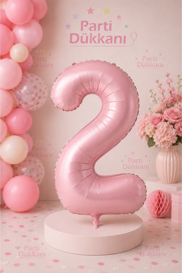 2 Number Foil Balloons 34 Inch 76 cm Pink Color Helium Compatible Birthday Party Decoration Balloon