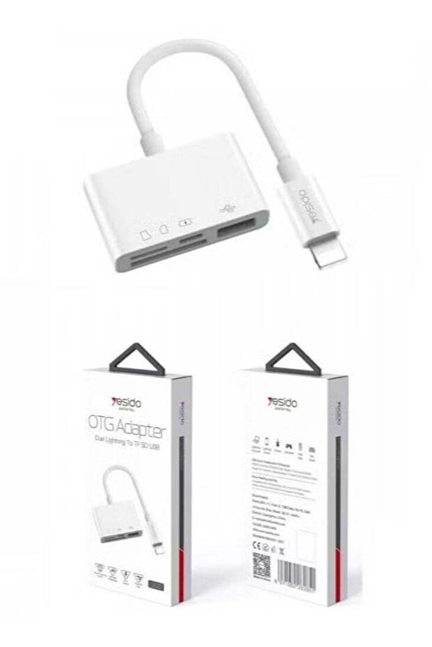 GS12 Lightning to USB OTG Adapter for iPhone and iPad, High-Speed Data Transfer with Plug & Play Compatibility for Flash Drives, Keyboards, Cameras, and More, Compact and Durable Design