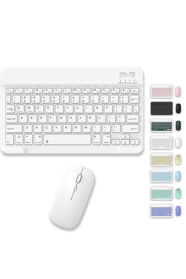 Rechargeable Bluetooth Keyboard and Mouse Set - Portable Wireless - Android/iOS/Windows - Smart Phone/Tablet/PC