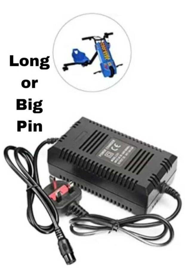 Power Charger for Electric Scooter 24V Three Port Inline Female Connector, Power Supply Adapter