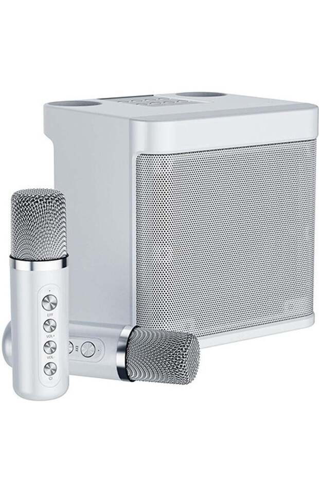 Karaoke Machine with 2 Wireless Microphones – Portable Bluetooth PA Speaker with Echo & Vocal Cut
