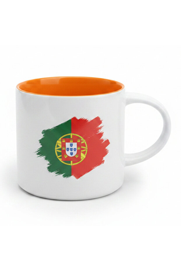 White Ceramic Coffee Mug 350 ml With Portugal Flag & Cristiano Ronaldo Design
