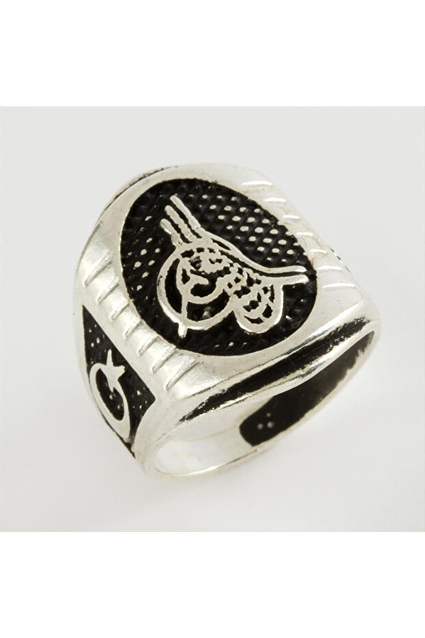 Spt-Gld Tuğra Metal Men's (231136) Ring-Silver Color