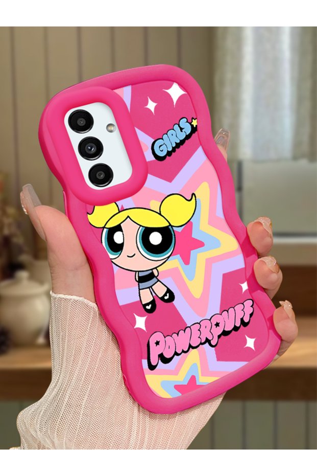 Samsung Galaxy A04S Compatible Case Camera Protector Red Silicone Couple Phone Case Powerpuff Pattern