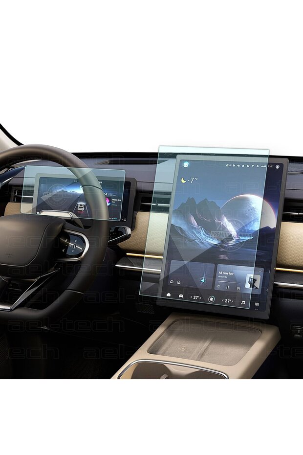 Jaecoo7 Revive 13.2 Inch Navigation 10.25 Inch Digital Display Compatible Nano Screen Protector Set of 2