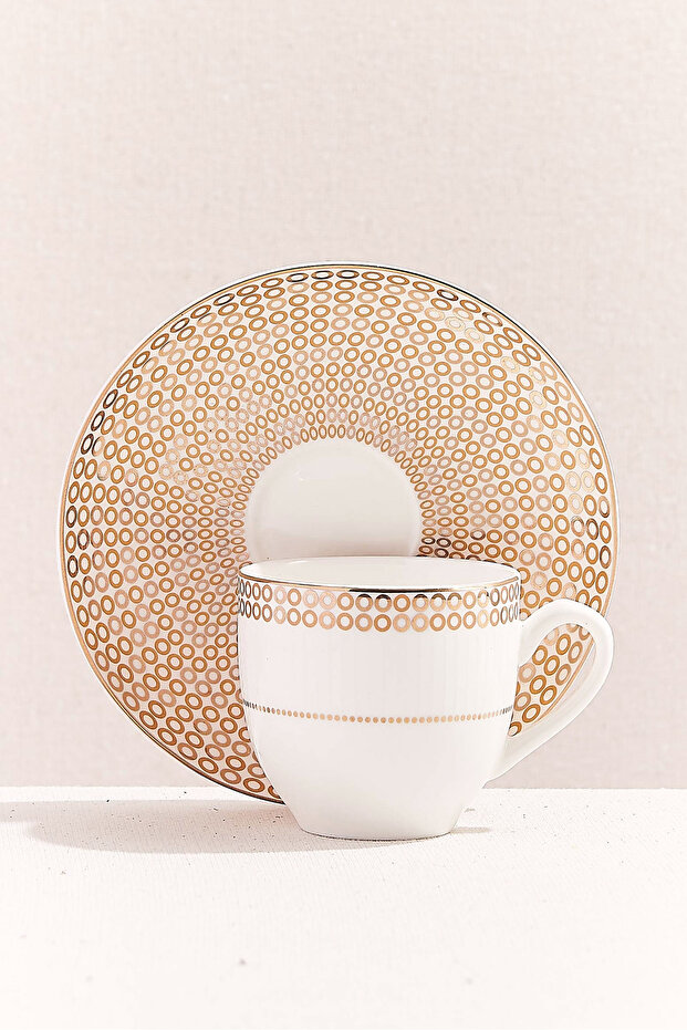 Gold Zoom Porcelain Coffee Cup, Coffee Cup, 1 Piece