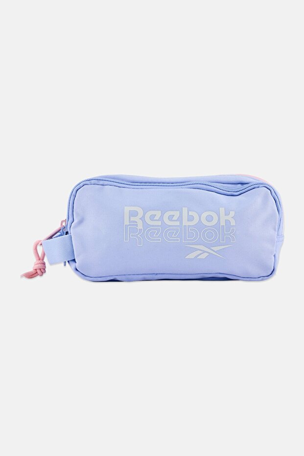 Kids Girl Brand Logo Three Compartment Pencil Case, Light Blue