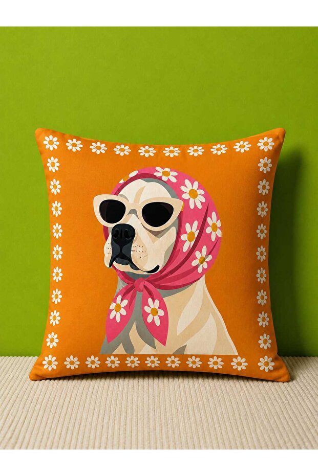 Madame Pati̇ Digitally Printed Polyester Kirlent Cover (Kr)